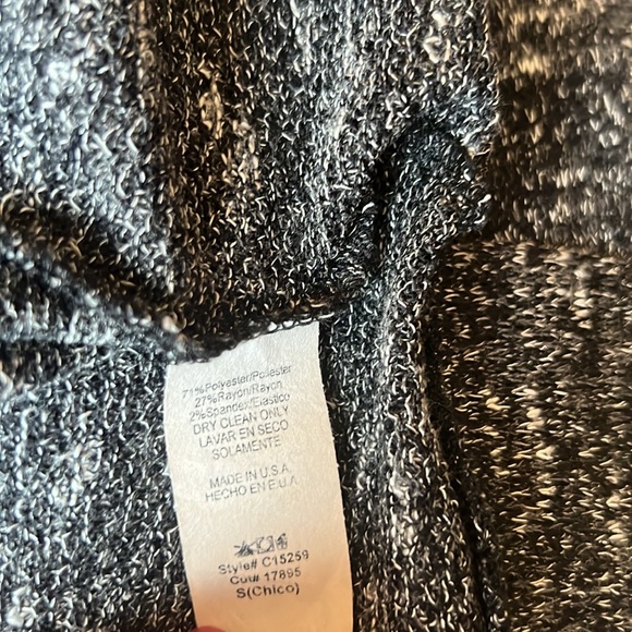 Final Touch Black and White Marled Hooded Open Cardigan NWOT - Picture 4 of 4